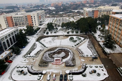 南昌市体育运动学校校园雪景